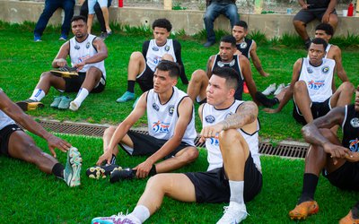 Treino no Estádio Tiberão